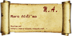 Mars Alóma névjegykártya